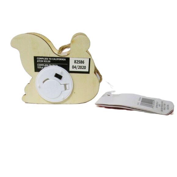 ArtMinds Wood Christmas Ornament Pre-lit Santa’s Sleigh Tabletop or Tree - Picture 3 of 3